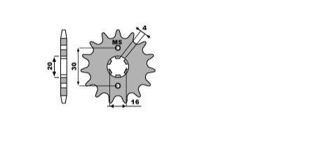 GROSSKOPF ZĘBATKA PRZÓD 2177 14 YBR125 05-15, XT 125 RX08-11 JTF548.14 * 428