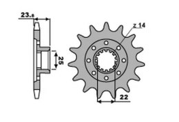 GROSSKOPF ZĘBATKA PRZÓD 2253 15 MV AGUSTA BRUTALE 800, F3 675