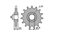GROSSKOPF ZĘBATKA PRZÓD 442 16 R6 99-05, FZR 1000 JTF584.16 * ŁAŃC. 532