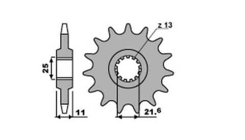 GROSSKOPF ZĘBATKA PRZÓD 442 16 R6 99-05, FZR 1000 JTF584.16 * ŁAŃC. 532