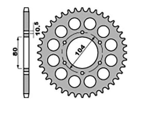 JR ZĘBATKA TYŁ 501 33 KAWASAKI Z 750 C 80-87, GPZ 1100 81-85 ŁAŃC. 630
