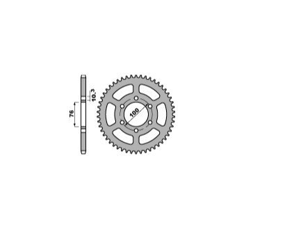 JR ZĘBATKA TYŁ 823 48 SUZUKI VL 250 INTRUDER LC 00-04 ; LT 250/300 86-89 GN