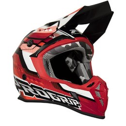 PROGRIP KASK PG3180 AP71 KOLOR CZERWONO-BIAŁY ROZM.L 3180-130 -