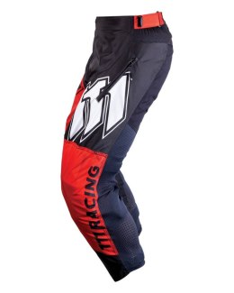 111 RACING SPODNIE MOTO 111.3 -REDRISK BLACK/RED/ORANGE ROZMIAR 34