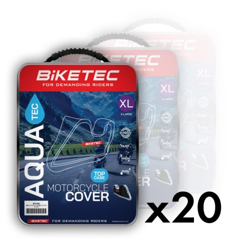 BIKETEC PAKIET 20 SZTUK POKROWCÓW POKROWIEC WODOODPORNYCH AQUATEC NA MOTOCY
