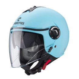 CABERG KASK OTWARTY JET Z BLENDĄ MODEL RIVIERA V4X JASNY BLUE MAT ROZMIAR M