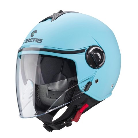 CABERG KASK OTWARTY JET Z BLENDĄ MODEL RIVIERA V4X JASNY BLUE MAT ROZMIAR M