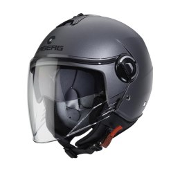 CABERG KASK OTWARTY JET Z BLENDĄ RIVIERA V4X SZARY MAT -GUNMETAL ROZMIAR M