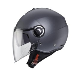 CABERG KASK OTWARTY JET Z BLENDĄ RIVIERA V4X SZARY MAT -GUNMETAL ROZMIAR M