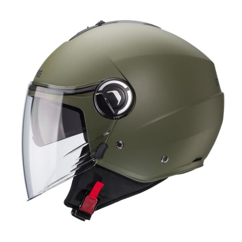 CABERG KASK OTWARTY JET Z BLENDĄ RIVIERA V4X GREEN MAT -MILITARY ROZMIAR M