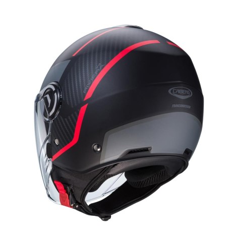 CABERG KASK OTWARTY JET Z BLENDĄ RIVIERA V4X BLACK MAT/RED/SZARY ROZMIAR XS CABERG KASK OTWARTY JET Z BLENDĄ RIVIERA V4X BLACK MAT/RED/SZARY ROZMIAR XS