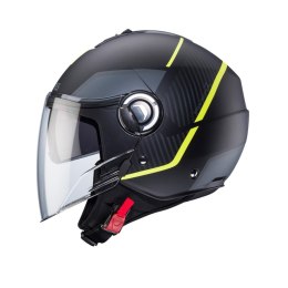 CABERG KASK OTWARTY JET Z BLENDĄ RIVIERA V4X GEO MAT FLUO XL