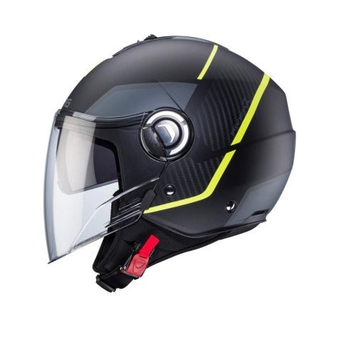 CABERG KASK OTWARTY JET Z BLENDĄ RIVIERA V4X GEO MAT FLUO S