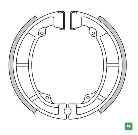 NEWFREN SZCZĘKI HAMULCOWE PRZÓD KAWASAKI KDX 175 80-82, KE 125/175 76-85, K