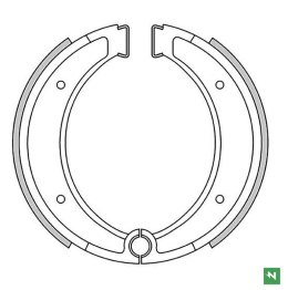 NEWFREN SZCZĘKI HAMULCOWE PRZÓD/TYŁ HUSQVARNA AE 500 84-, CR 125 81-84, 240