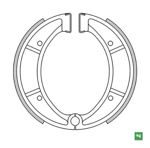NEWFREN SZCZĘKI HAMULCOWE PRZÓD/TYŁ HUSQVARNA CR 125 83-90, 240 81-87, 250