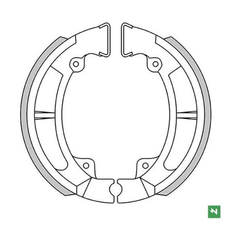 NEWFREN SZCZĘKI HAMULCOWE TYŁ KLR 250 84-05, KL 80-84, PRZÓD KDX 200 83-85 120X35MM