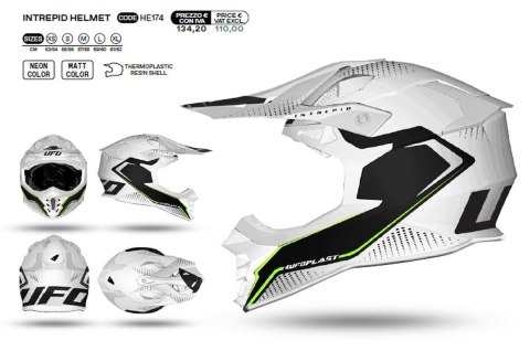 UFO 2023/04 KASK INTREPID CROSS KOLOR BIAŁY/CZARNY ROZMIAR L -KOLEKCJA 2024