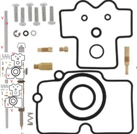 BEARING WORX ZESTAW NAPRAWCZY GAŹNIKA YAMAHA YZF 450 03-04