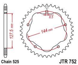 JT ZĘBATKA TYŁ 4320 36 ALU ERGAL DUCATI BIPOSTO 916 94-00, BIPOSTO/SPS 996