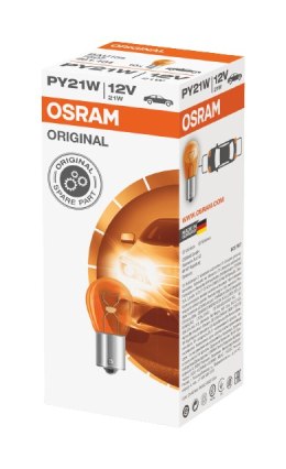 OSRAM ŻARÓWKA 21W 12V BAU15S PY21W ORANGE -ORANGE KIERUNKOWSKAZ 1 SZTUKA