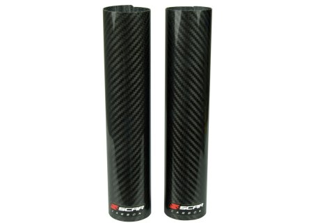 SCAR RACING OSŁONY GOLENI LAG TELESKOPÓW CARBON WYMIARY 240X52MM