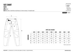 111 RACING SPODNIE MOTO 111.3 -REDRISK BLACK/RED/ORANGE ROZMIAR 40