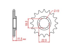 MTX PARTS ZĘBATKA PRZEDNIA 4101 14 SUZUKI DRZ 125 '03-'13