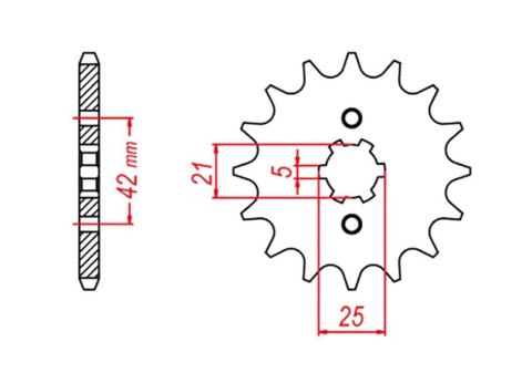 MTX PARTS ZĘBATKA PRZÓD 569 13 KX 250 87-98, YZ 250 77-98 JTF569.13 520