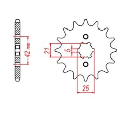 MTX PARTS 2023/03 ZĘBATKA PRZÓD 569 16 YAMAHA XV 250 89-94, XVS 08-17, 250