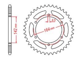 MTX PARTS ZĘBATKA TYLNA 4589 44 HYOSUNG GT 650 04-15 (JTR1074.44 ŁAŃC. 525)