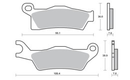 SBS KLOCKI HAMULCOWE KH617 OFF-ROAD RACING SINTER ZŁOTY CAN-AM OUTLANDER 80