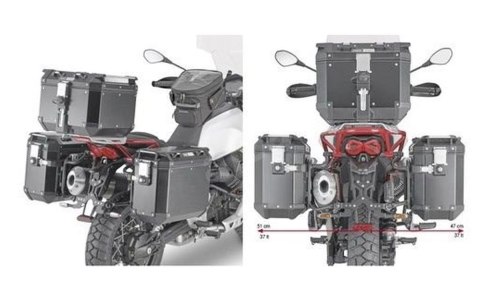 KAPPA STELAŻ KUFRÓW BOCZNYCH SZYBKIEGO MONTAŻU MONOKEY CAM SIDE MOTO GUZZI