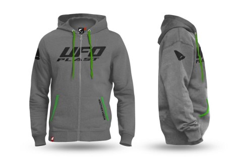 UFO BLUZA Z KAPTUREM KOLOR SZARY ROZMIAR L 100% BAWEŁNY - KOLEKCJA 2024