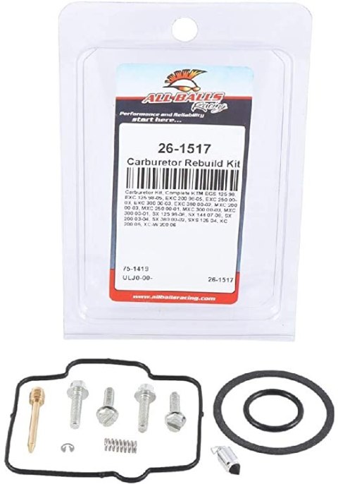 ALL BALLS ZESTAW GAŹNIKA KTM EXC 125 200 98-05, 250 300 00-03, EXC380 00-02