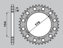 GROSSKOPF ZĘBATKA TYLNA 258 43 HONDA VFR750 90-02, VFR800 98-01