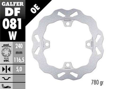 GALFER TARCZA HAMULCOWA TYŁ HONDA CB 400X/F 13-; 500F/X ABS 13-21; 650F 14-