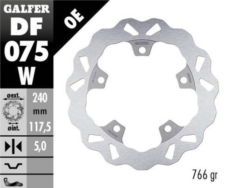 GALFER TARCZA HAMULCOWA TYŁ HONDA CTX 750N ABS 13-; NC 700S/X 12-14; 750S/X