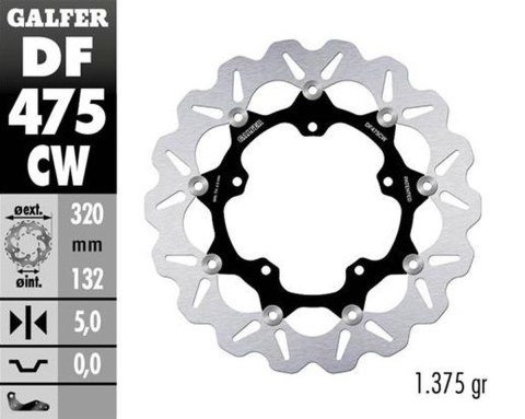 GALFER TARCZA HAMULCOWA PRZÓD YAMAHA YZF-R6 17-23; YZF-R1 04-06; 15-23; FZ