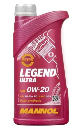 MANNOL OLEJ SILNIKOWY SAMOCHODOWY 0W20 LEGEND ULTRA SN PLUS R
