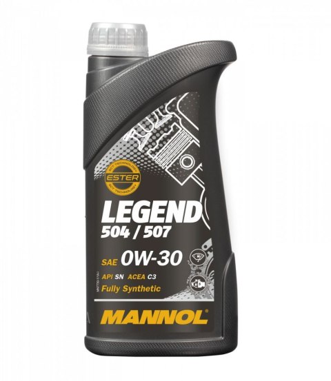 MANNOL 07/2023 OLEJ SILNIKOWY SAMOCHODOWY 0W30 LEGEND 504/507 1 LITR
