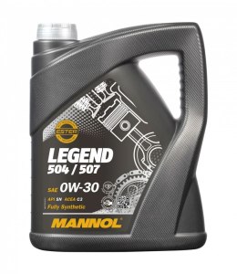 MANNOL 07/2023 OLEJ SILNIK SAMOCHODOWY 0W30 LEGEND 504/507 5 LITRÓW