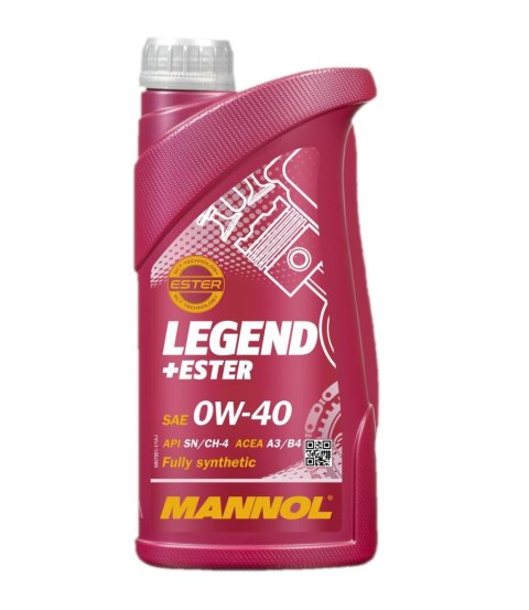 MANNOL OLEJ SILNIKOWY SAMOCHODOWY 0W40 LEGEND+ESTER 1 LITR