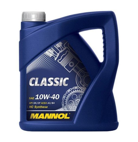 MANNOL 07/2023 OLEJ SILNIKOWY SAMOCHODOWY 10W40 CLASSIC SN/CH-4 4 LITRY