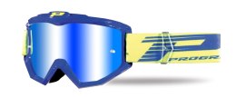 PROGRIP GOGLE PG3201 FL ATZAKI BLUE SZYBA PG3247 ŻÓŁTA LUSTRZANA ANTISCRATC