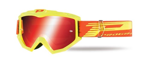PROGRIP GOGLE PG3201 FL ATZAKI ŻOŁTY FLUO SZYBA PG3248 RED LUSTRZANA ANTISC