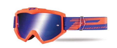 PROGRIP GOGLE PG3201 FL ATZAKI ORANGE FLUO SZYBA PG3246 BLUE LUSTRZANA ANTI