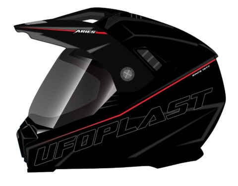 UFO KASK ARIES OFFROAD/DUAL/TOURER/CROSSOVER Z SZYBĄ, DASZKIEM I BLENDĄ M