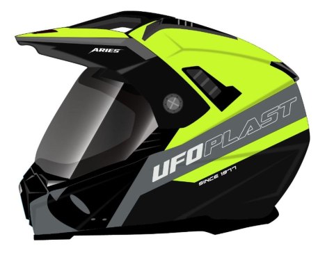 UFO KASK ARIES OFFROAD/DUAL/TOURER/CROSSOVER Z SZYBĄ, DASZKIEM I BLENDĄ PRZ