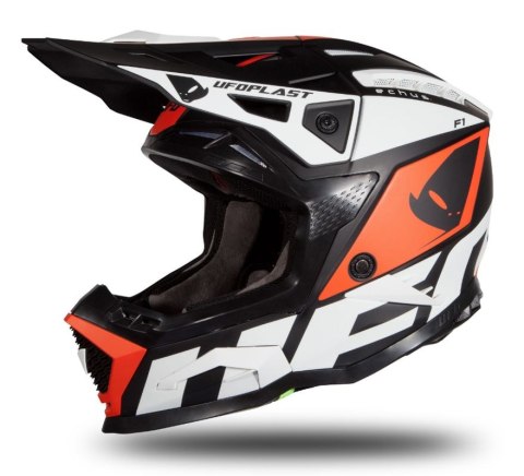 UFO KASK ECHUS CROSS KOLOR CZARNY/BIAŁY/POMARAŃCZOWY FLUO ` S ECE 22R06